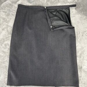 Pendleton Grey Wool Pencil Skirt Women's Size 16 Exclusive Fabric Charcoal Gray